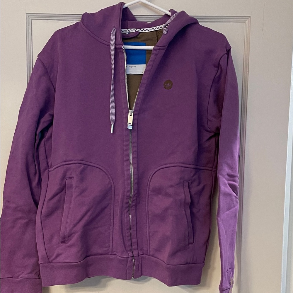 adidas Men's Purple Zip-Up Hoodie